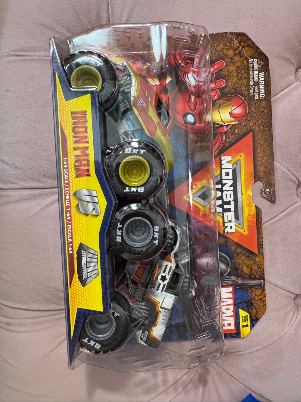 Monster Jam Iron Man vs War Machine Playset - Red, Black, Yellow